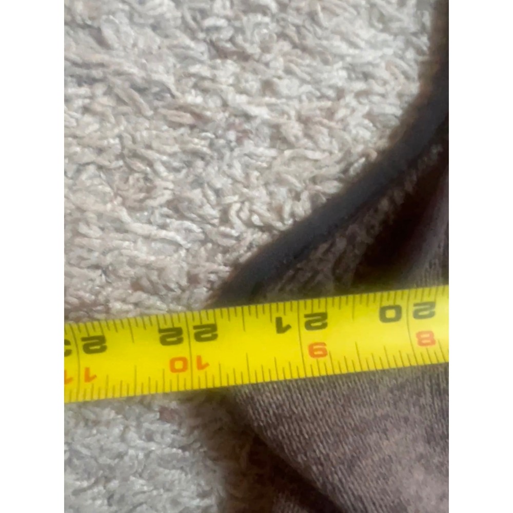 Orvis Mens Sweater Fleece Vest Brown Full Zip Mock Neck Large Heathered Knit - Picture 4 of 5